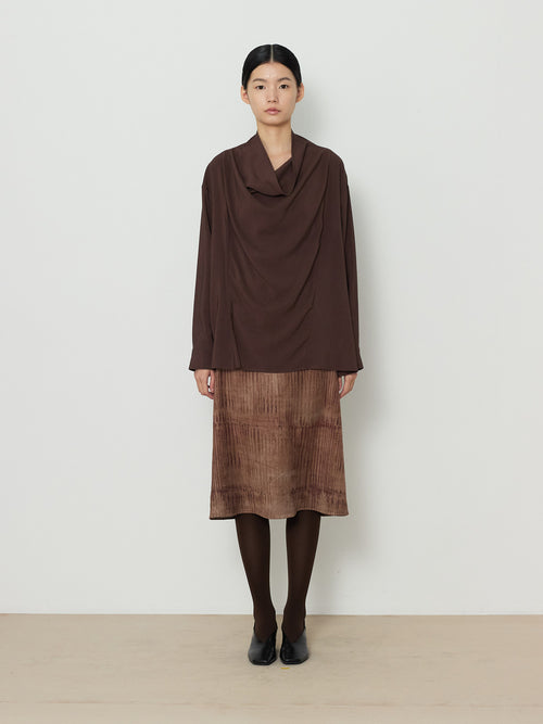 PRINTED SUEDE SKIRT [BEIGE] 1