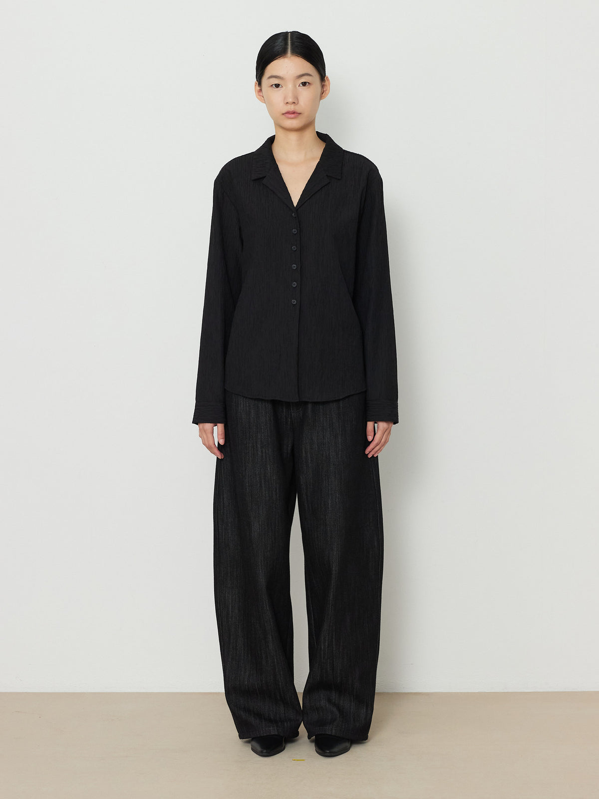 BARREL DENIM PANTS [BLACK] 15