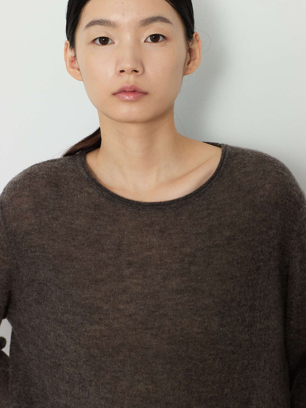 GAUZE ROUND KNIT [BROWN] 10