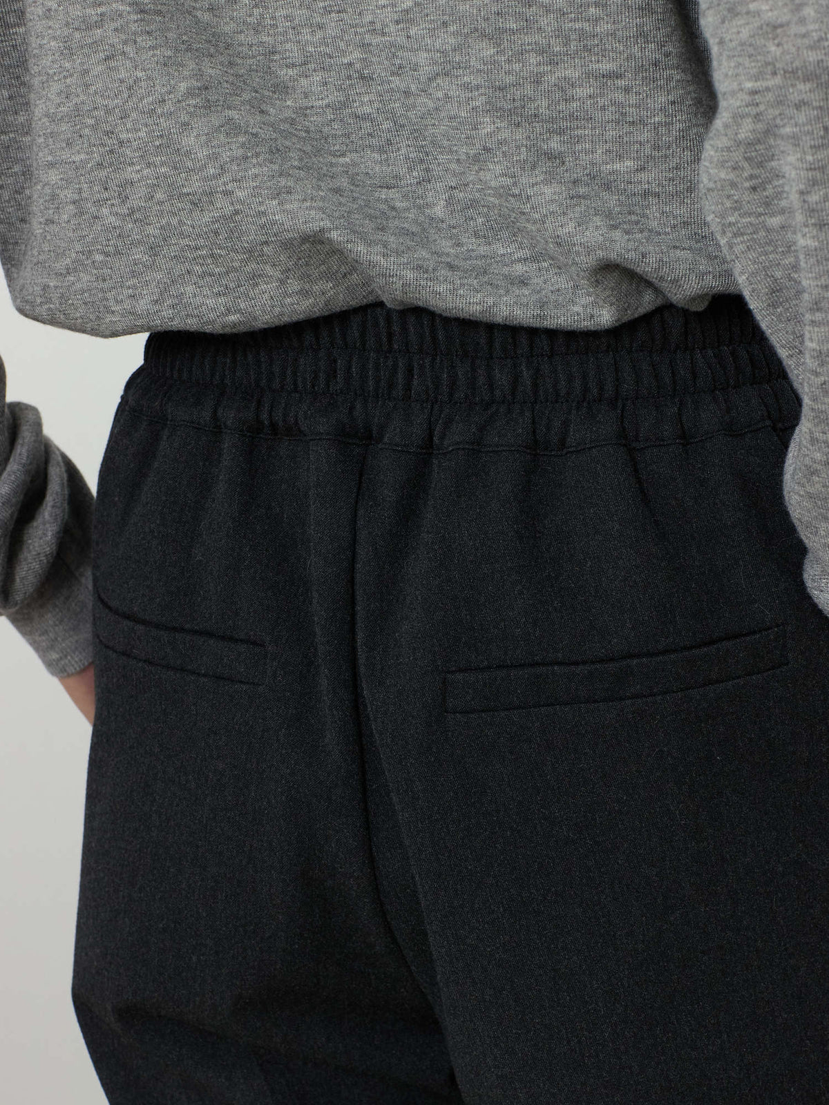 BANDING WIDE PANTS [CHARCOAL] 9