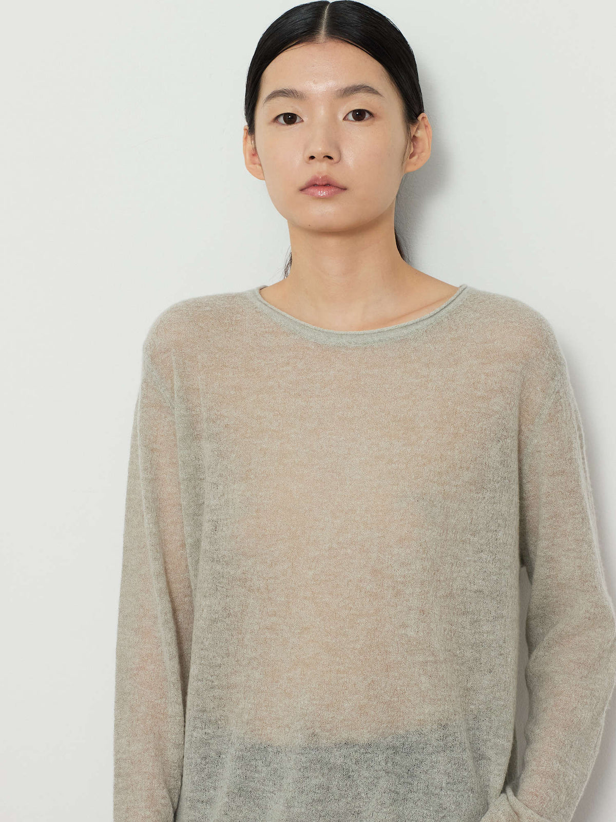 GAUZE ROUND KNIT [LIGHT KHAKI] 8