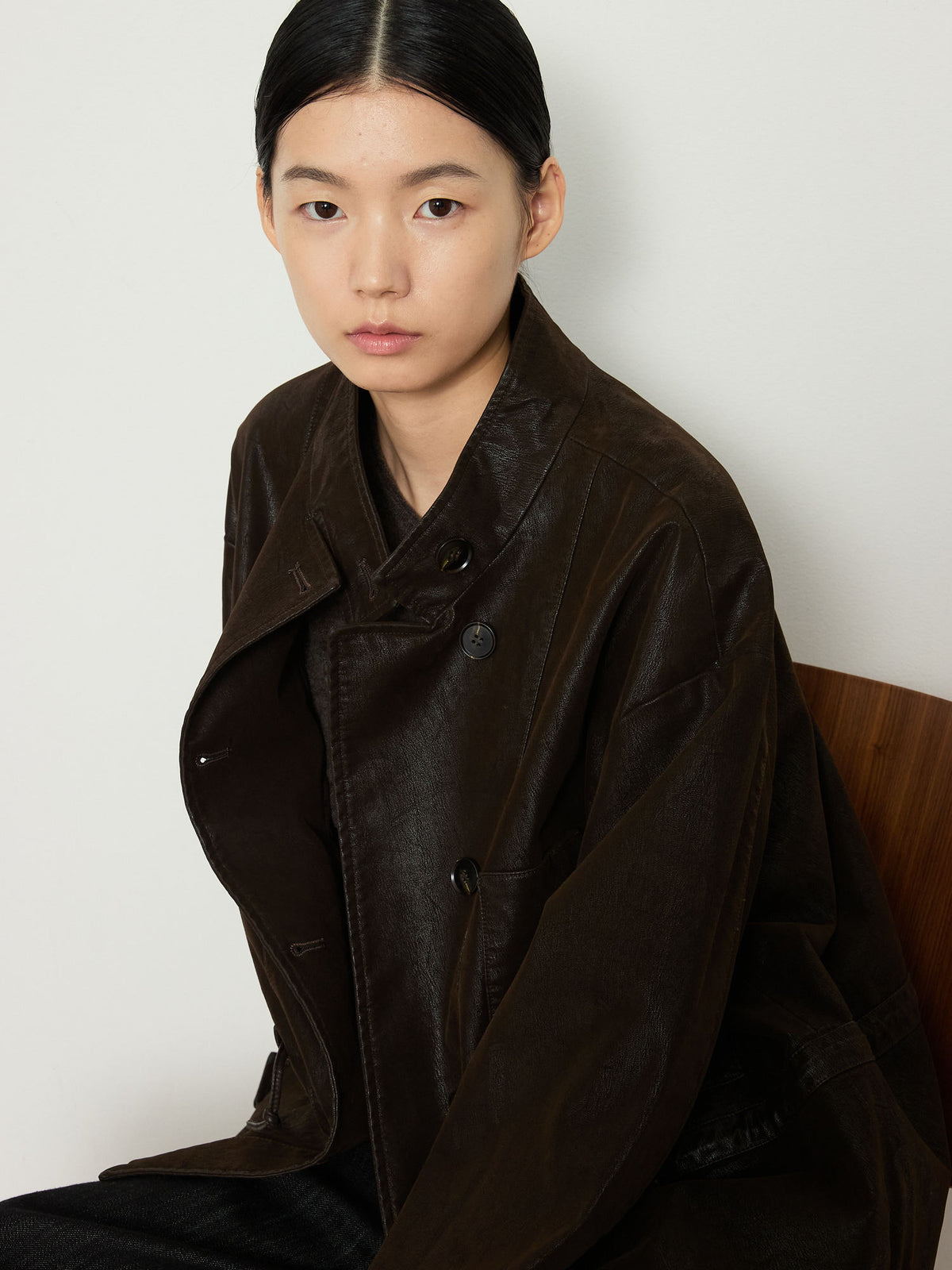 NUBUCK SAFARI LEATHER JACKET [BROWN] 8