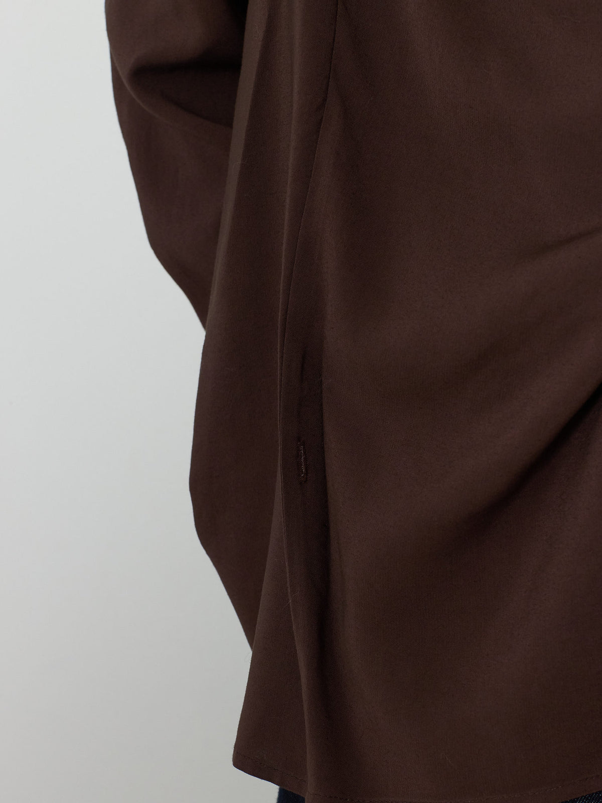 DRAPE NECK WRAP BLOUSE [BROWN] 13