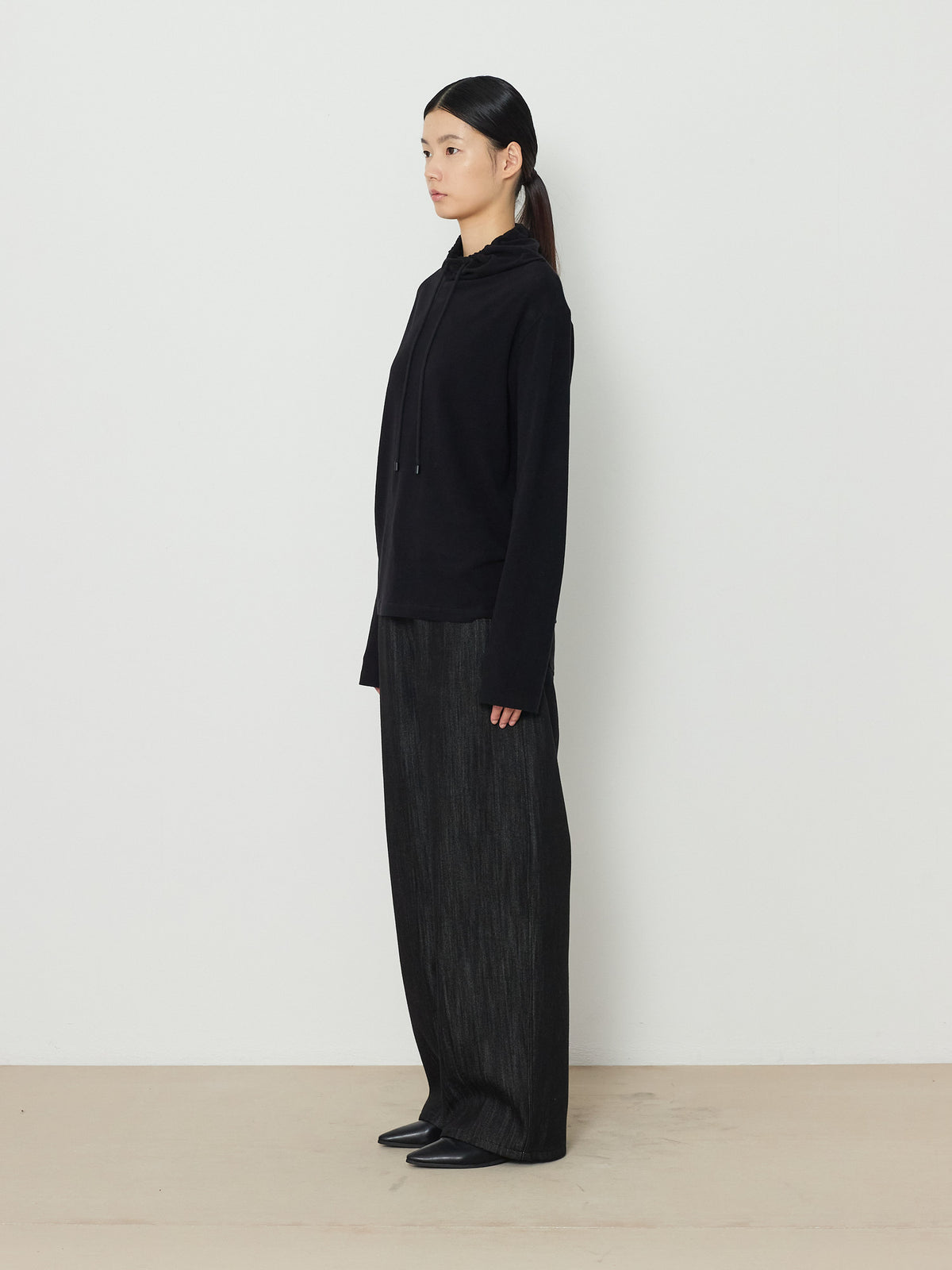 STRING HIGHNECK TOP [BLACK] 2