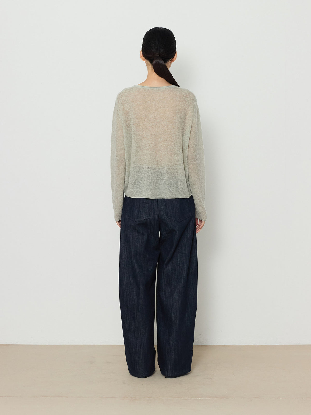 GAUZE ROUND KNIT [LIGHT KHAKI] 4