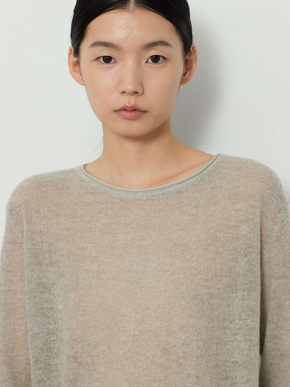 GAUZE ROUND KNIT [LIGHT KHAKI] 9