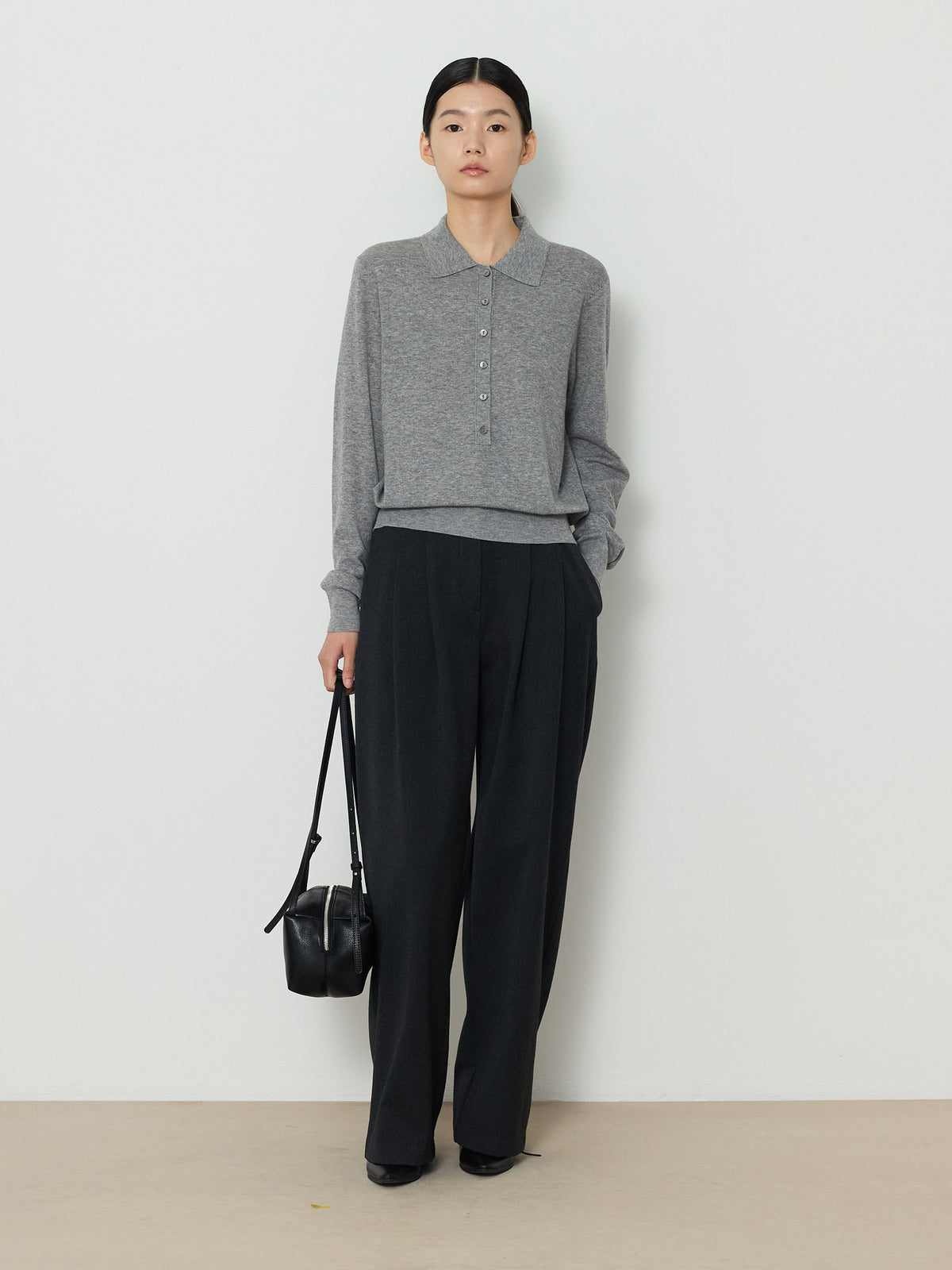 SOLID COLLAR KNIT [GRAY] 11