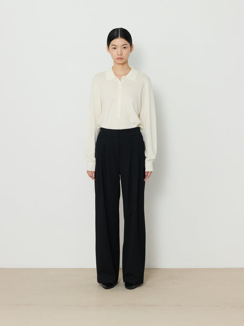 BANDING WIDE PANTS [BLACK] 1