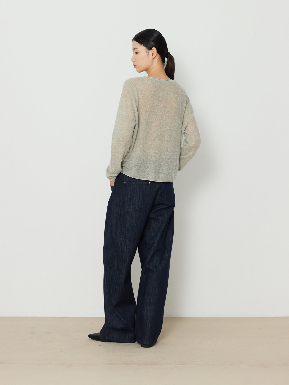 GAUZE ROUND KNIT [LIGHT KHAKI] 12