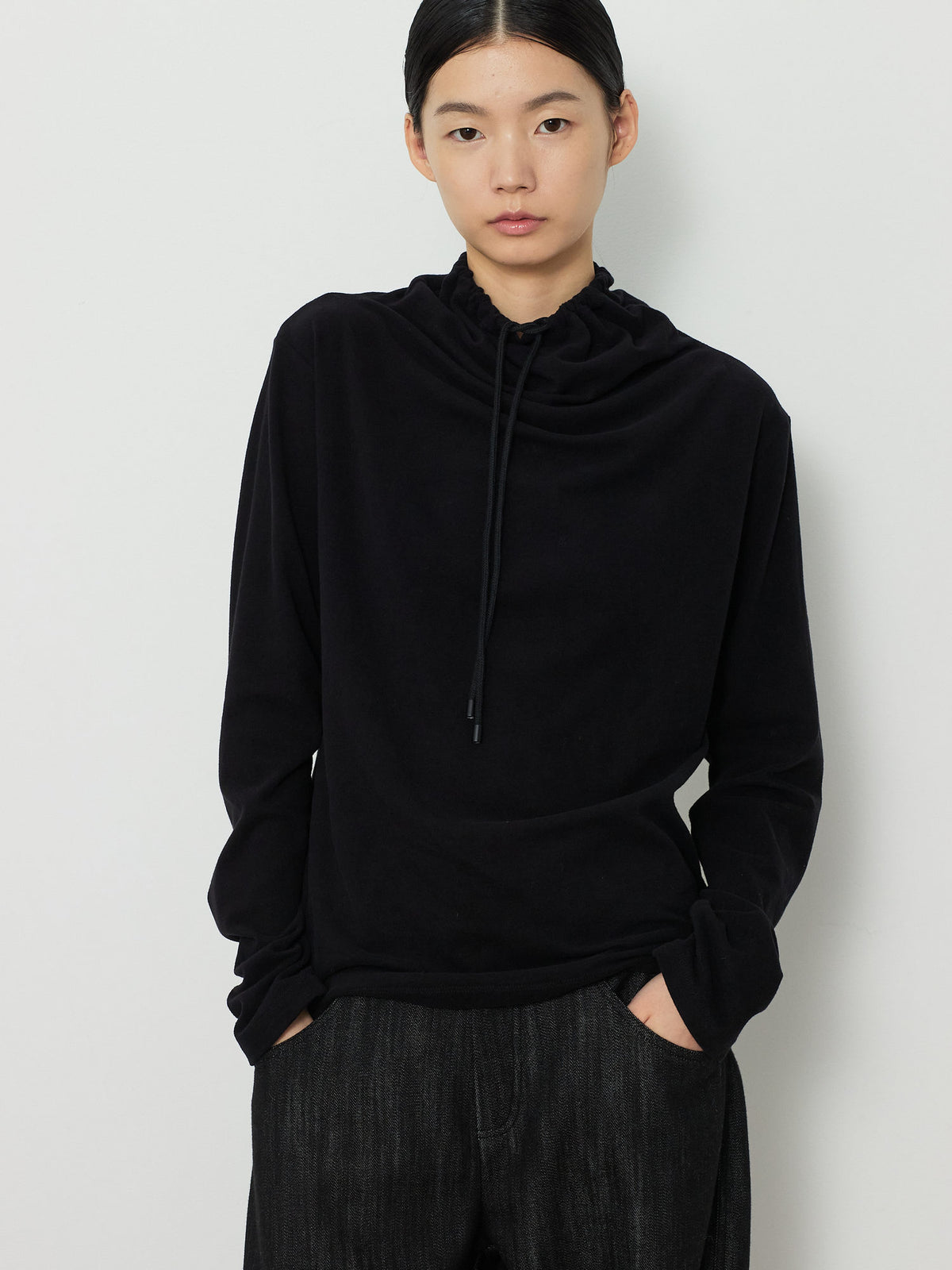 STRING HIGHNECK TOP [BLACK] 6