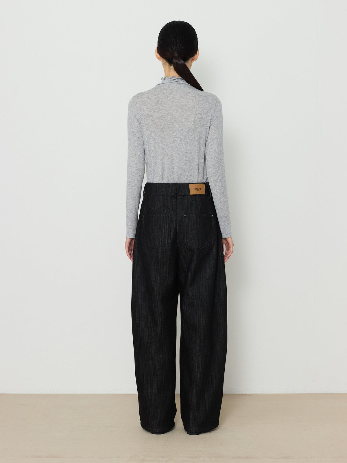 BUTTON TURTLENECK TOP [GRAY] 3