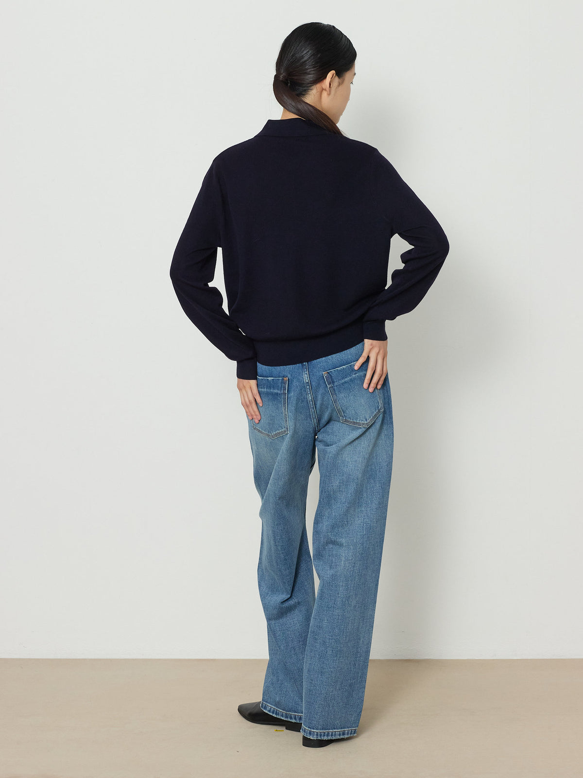 SOLID COLLAR KNIT [NAVY] 11