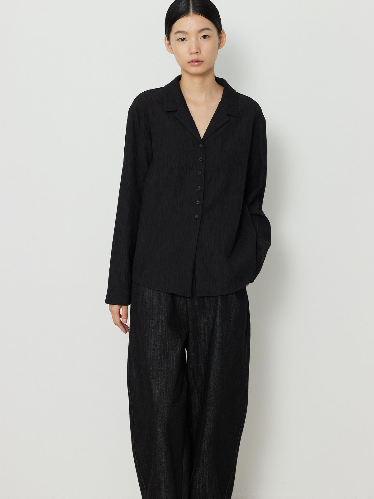 BARREL DENIM PANTS [BLACK] 16