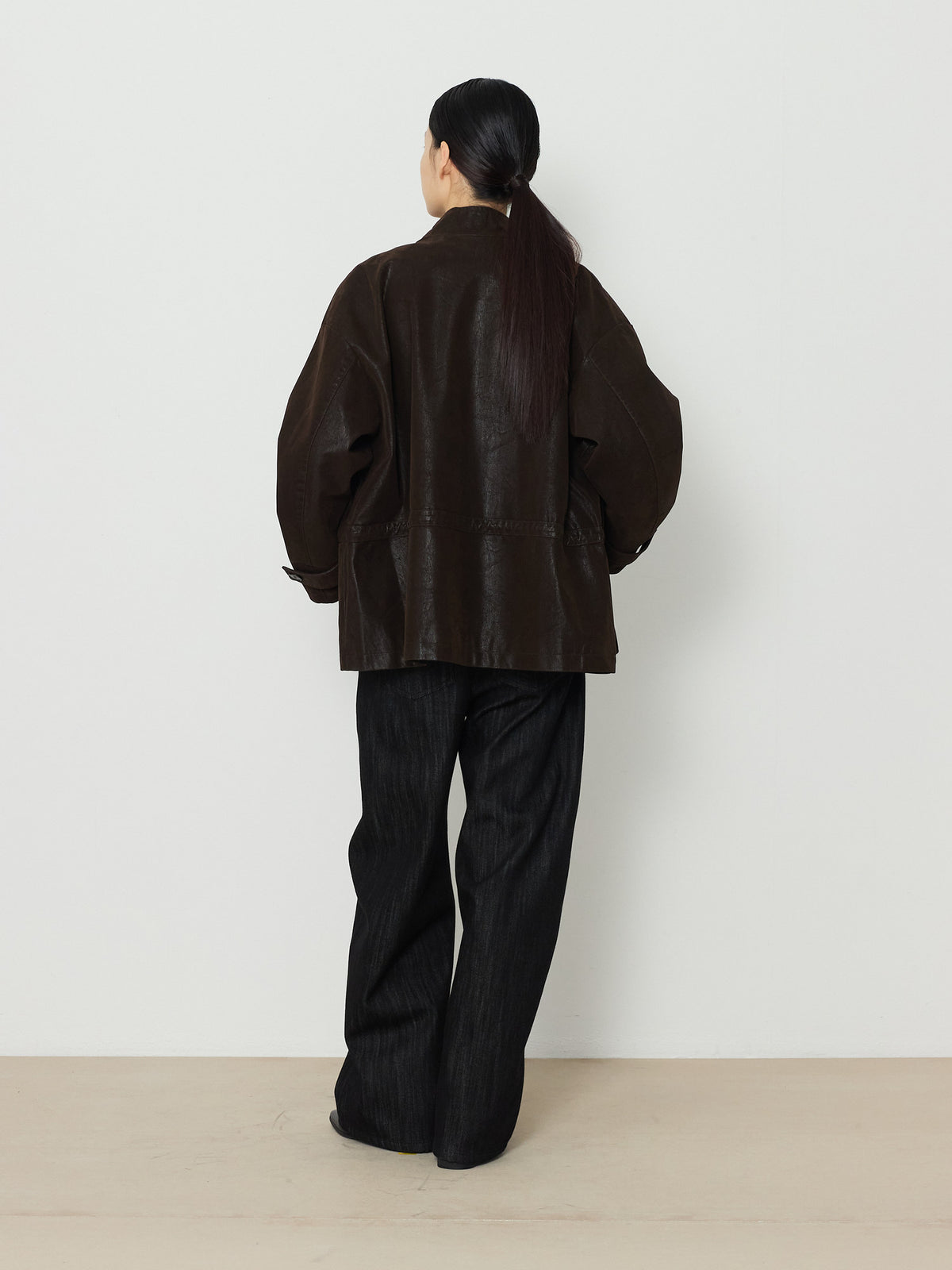 NUBUCK SAFARI LEATHER JACKET [BROWN] 16