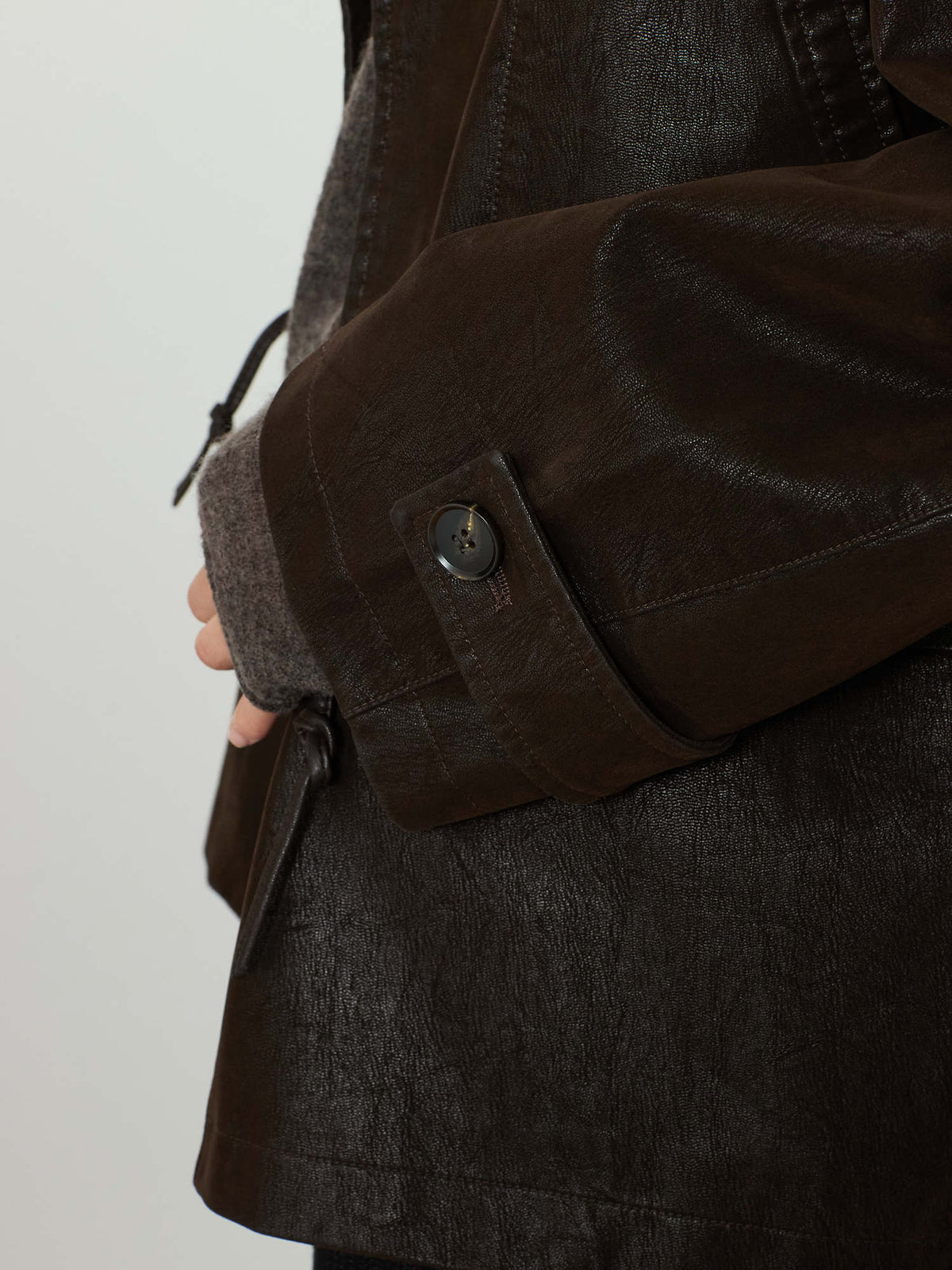 NUBUCK SAFARI LEATHER JACKET [BROWN] 12