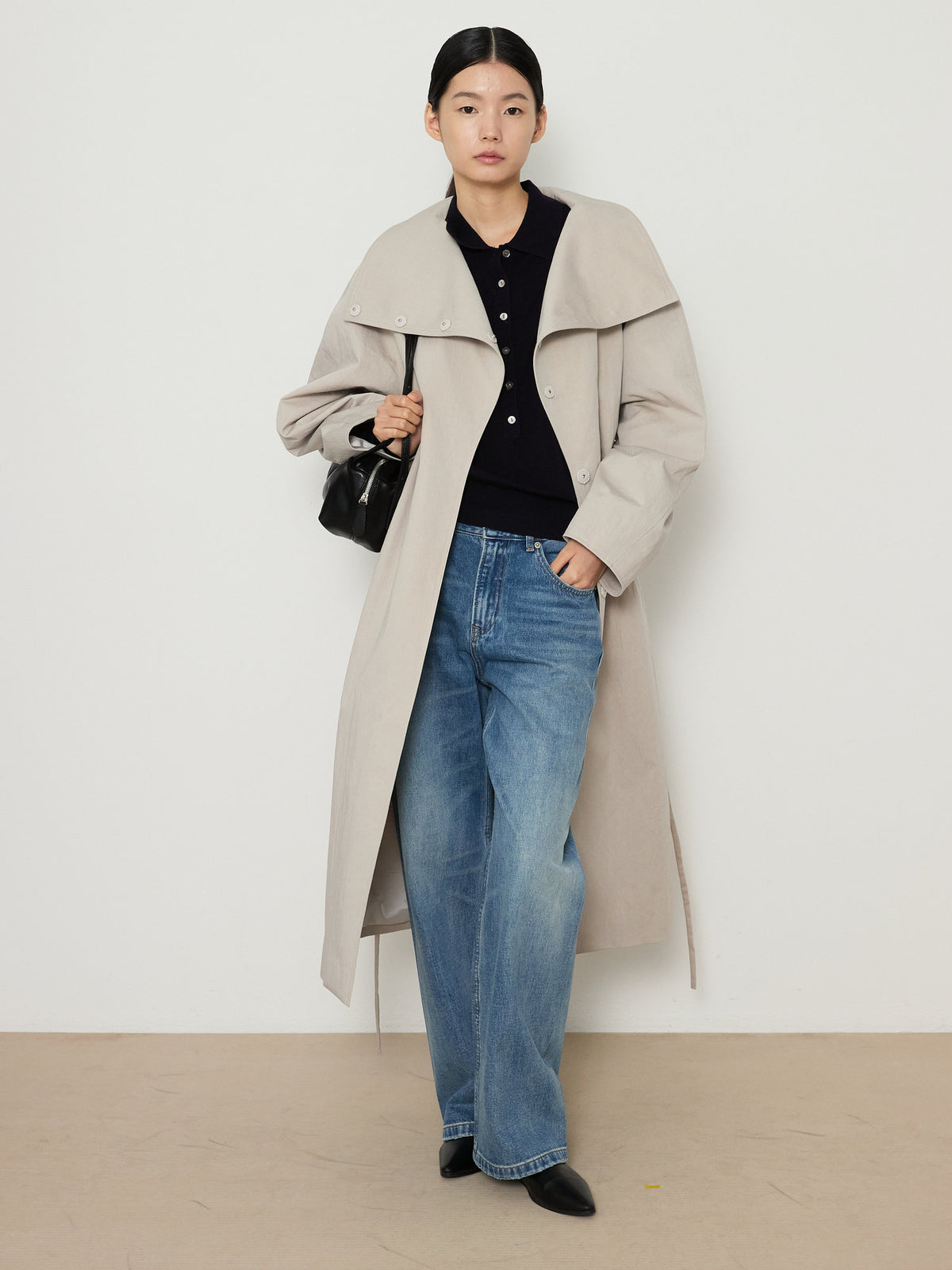 SOLID COLLAR KNIT [NAVY] 12