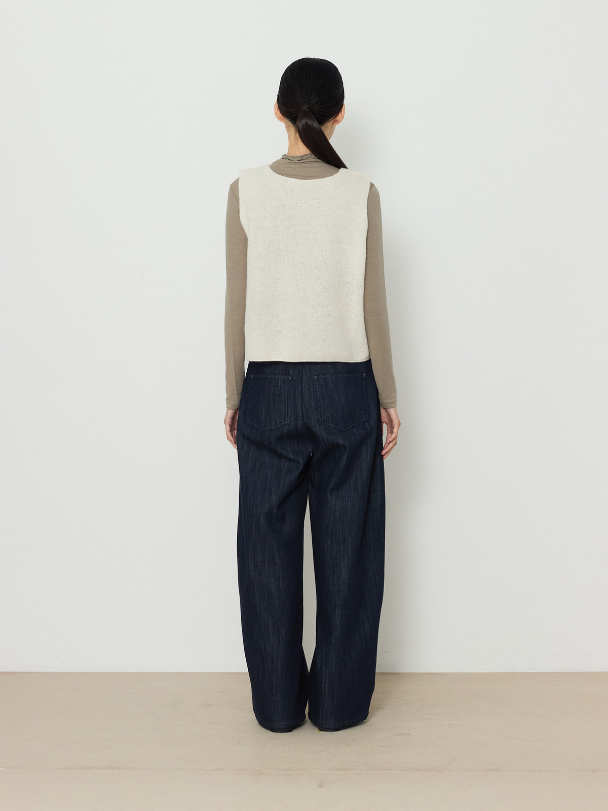 ALPACA BLEND KNIT VEST [CREAM] 5