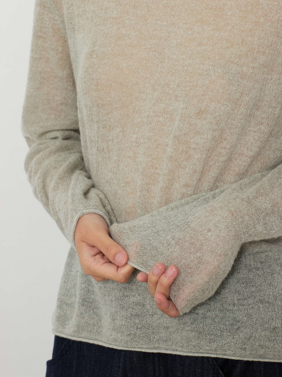 GAUZE ROUND KNIT [LIGHT KHAKI] 10
