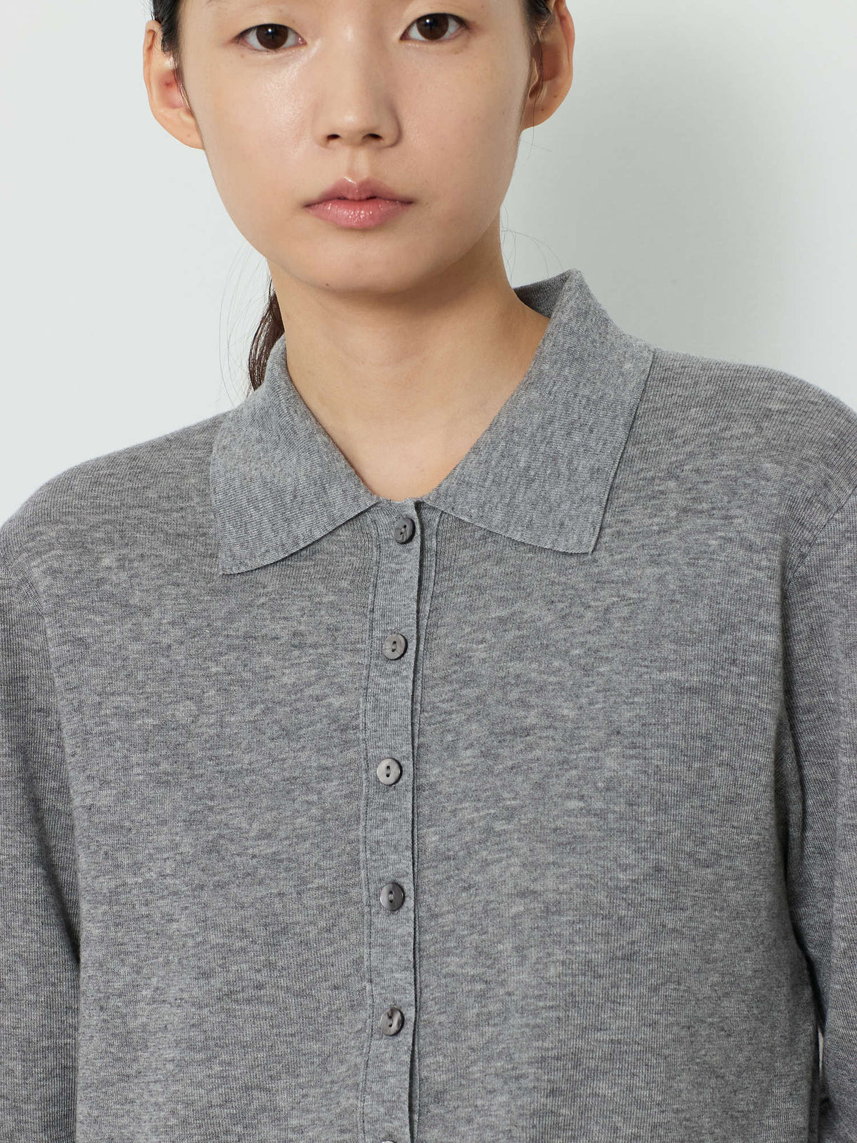 SOLID COLLAR KNIT [GRAY] 8