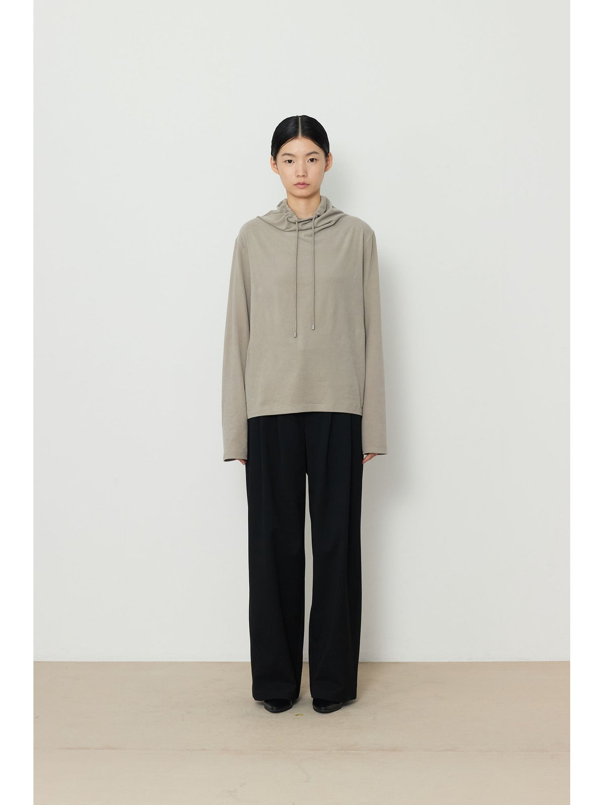 STRING HIGHNECK TOP [KHAKI] 1