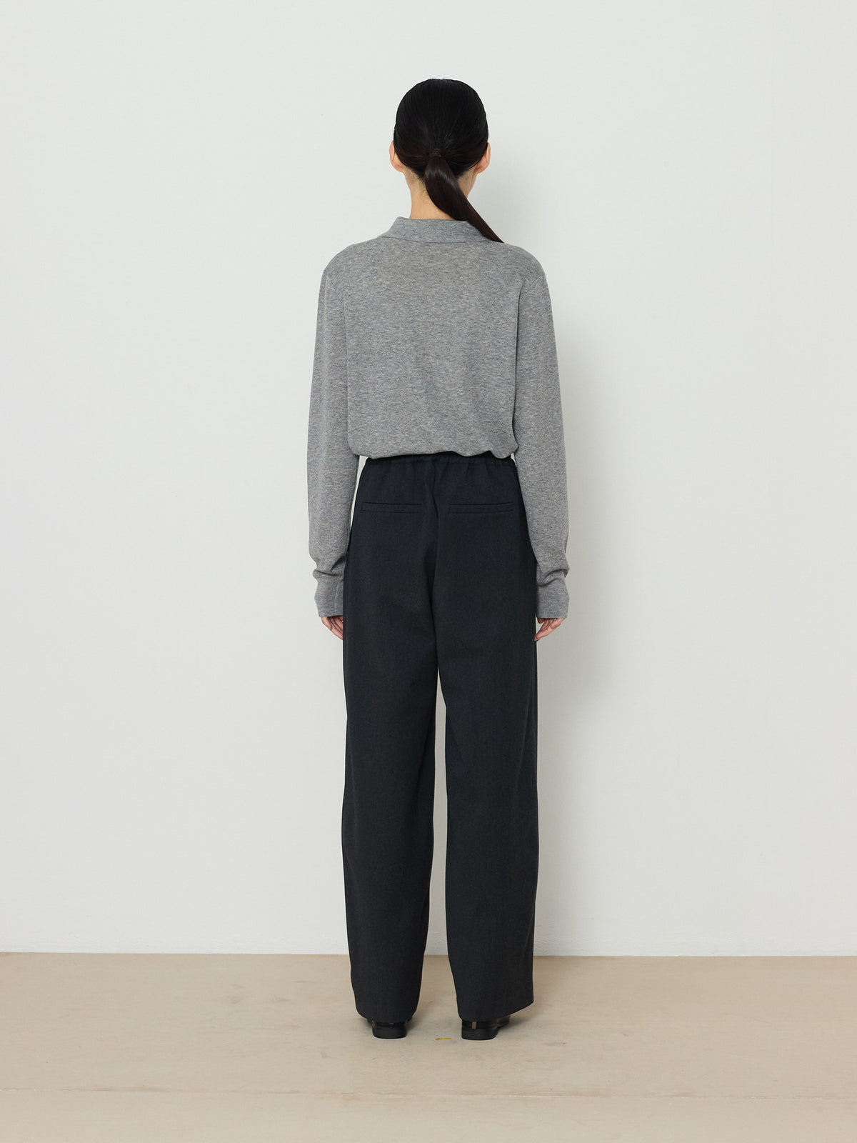 BANDING WIDE PANTS [CHARCOAL] 3