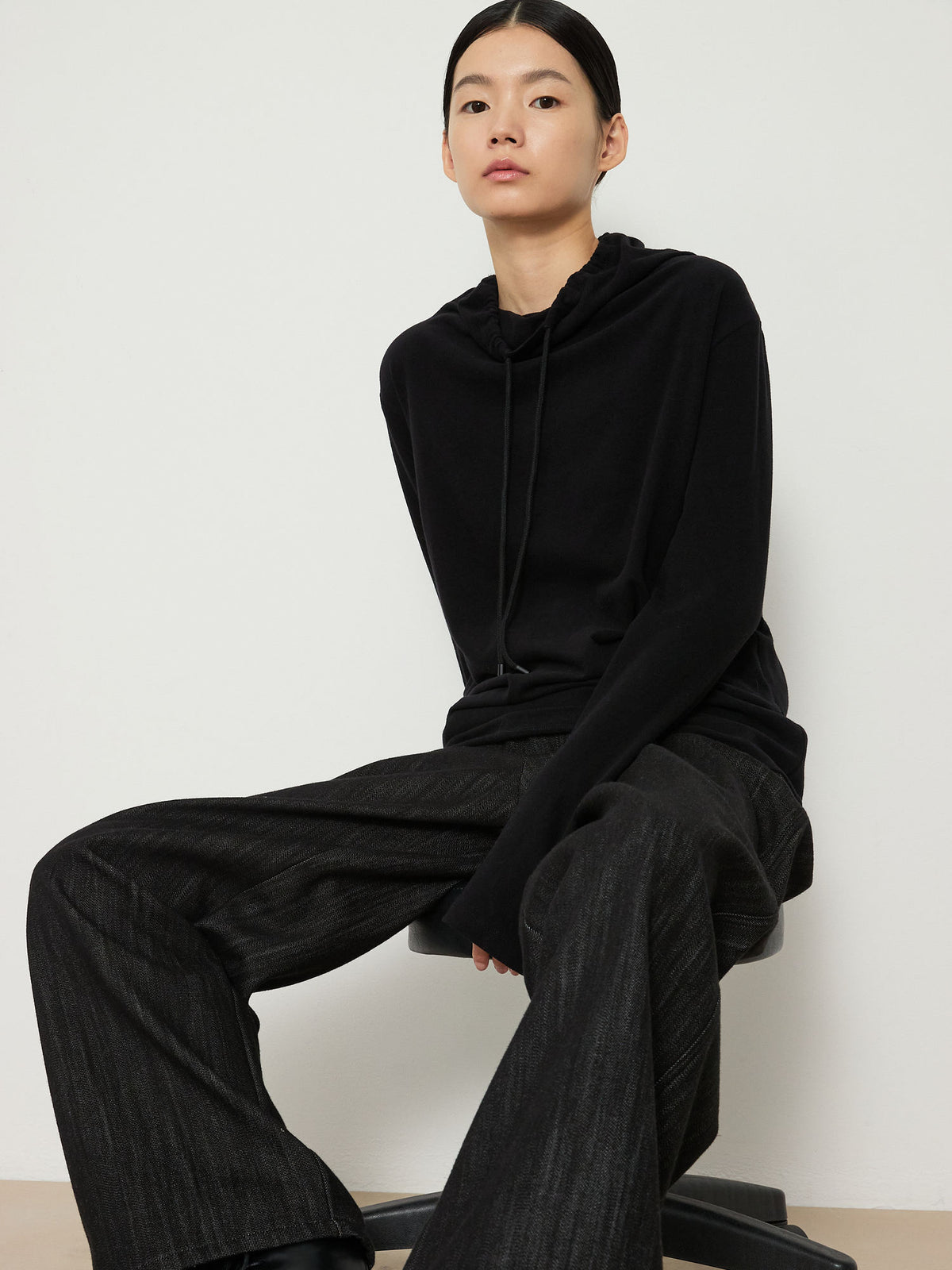 BARREL DENIM PANTS [BLACK] 13