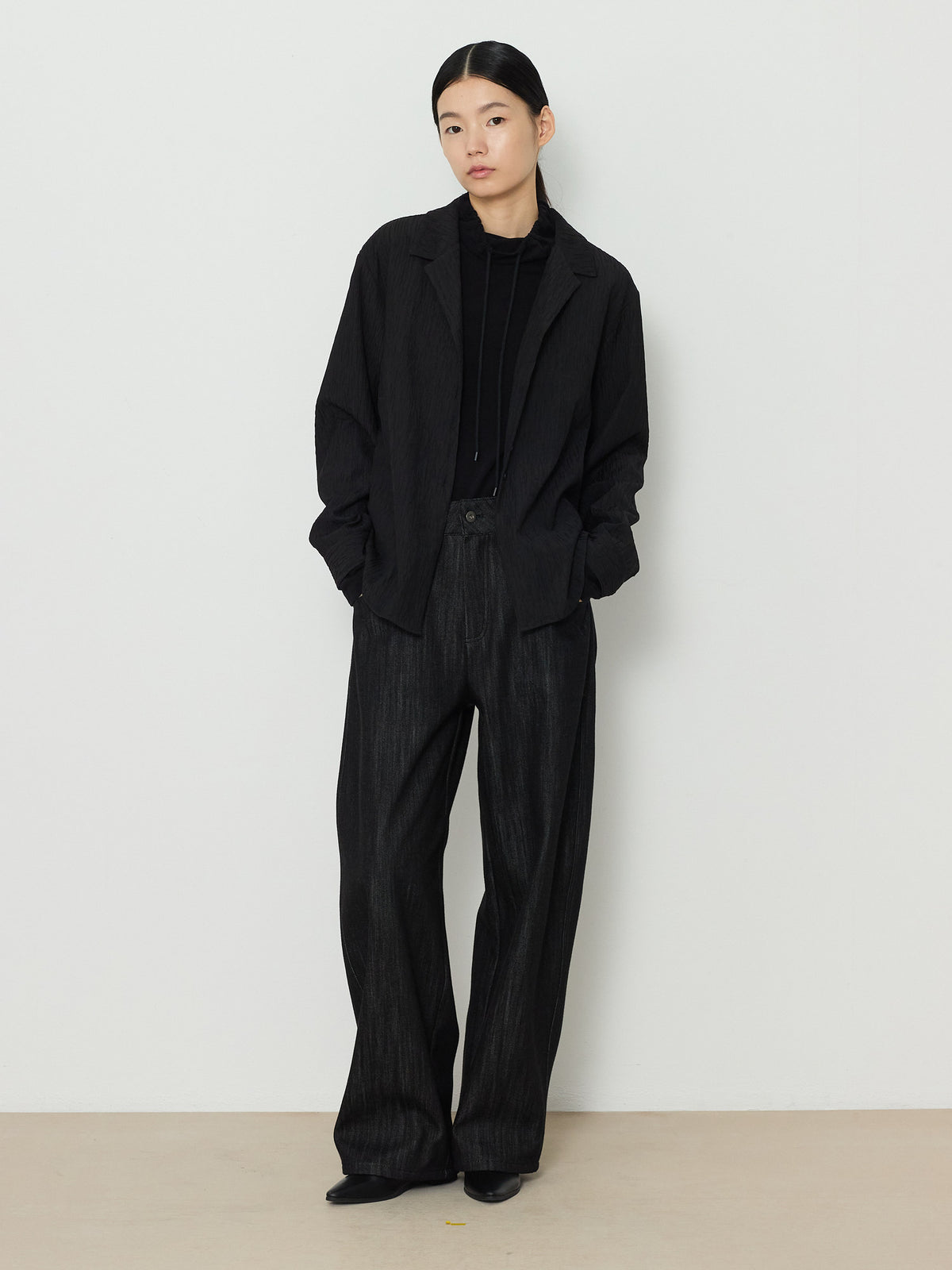 BARREL DENIM PANTS [BLACK] 14